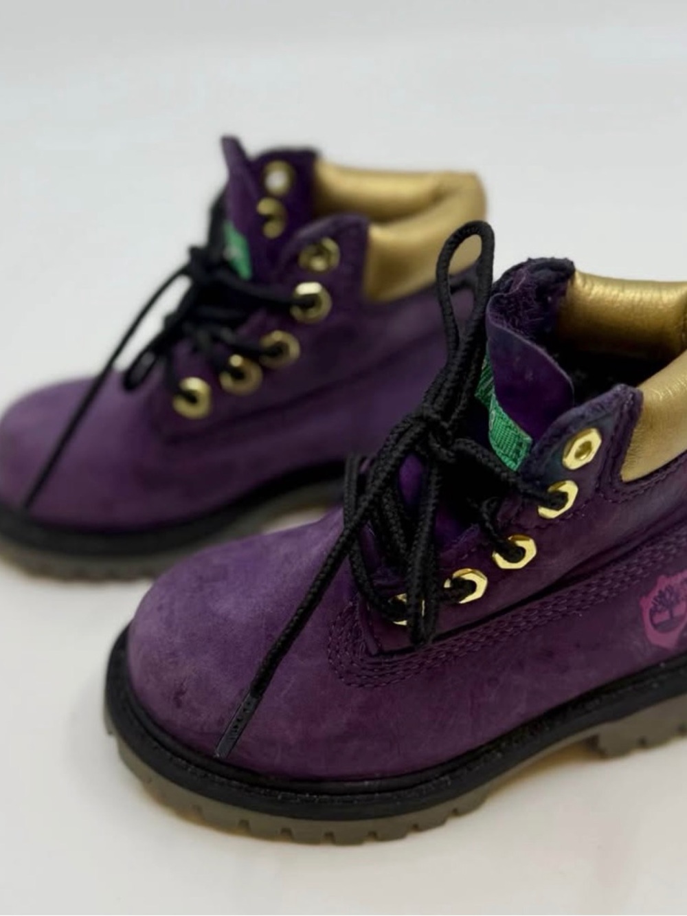 Timberland Sedgwick Ave Purple Gold PrimaLoft Boots Kids Size 6